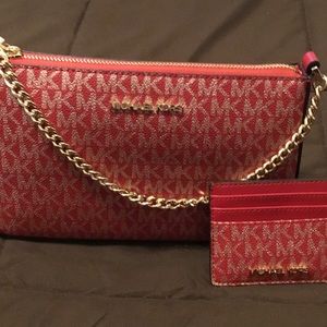 Michael Kors signature Crossbody with card holder